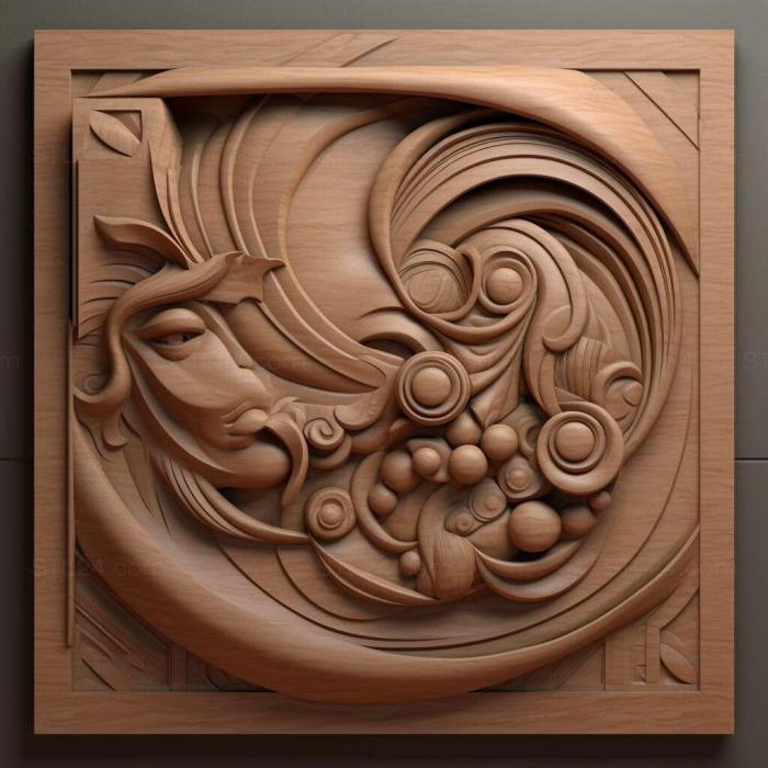 Patterns and decorations (st Modern 3, PATTERN_2047) 3D models for cnc